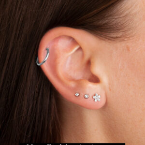 2 ear lobe piercings <br> (Jewelry included)